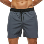 Escatch 2026 Summer Man Swimwear Solid Multicolor Polyester Mesh Liner Side Zipper Pocket Maillot De Bain Homme Sport Shorts