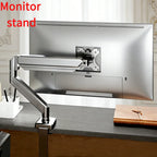 Single Monitor Mount for 13″–35″ Screens, Height Adjustable Monitor Arm with C-Clamp & Grommet Base, Home Office Monitor Stand