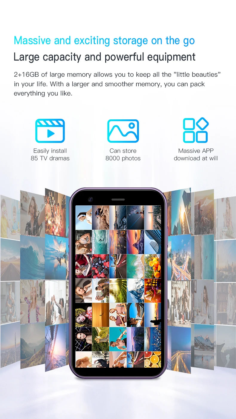 SERVO 15SE Mini Smartphone 3G WCDMA WiFi Hotspot Android OS Play Store WhatsAPP 2GB+16GB 2 SIM Card 3.0" Super Small Smart Phone