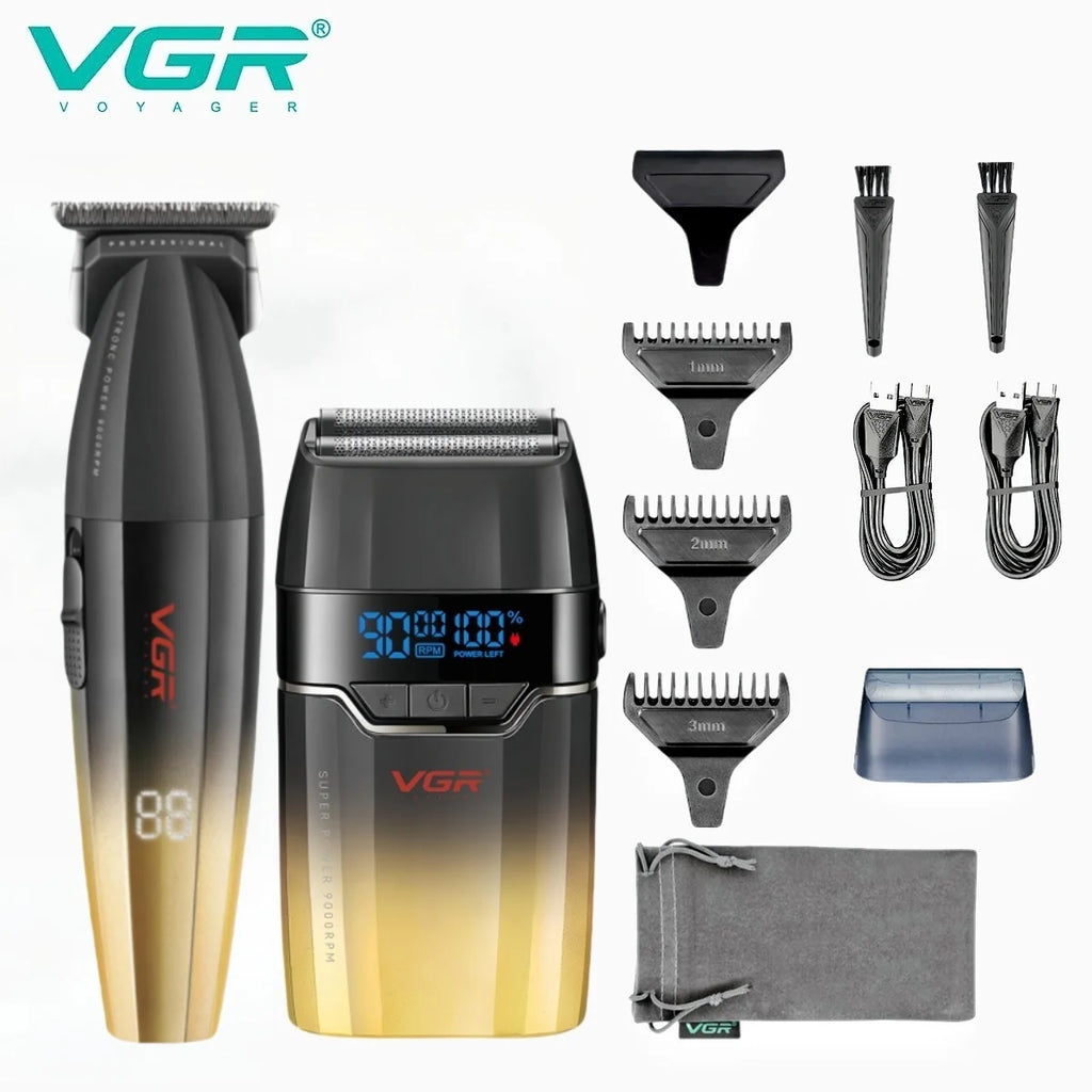 VGR Hair Clipper Professional Hair Cut Machine Face Shaver Barber Clippers Beard Trimmer Metal Trimmer for Men V-003 V-906 V-308