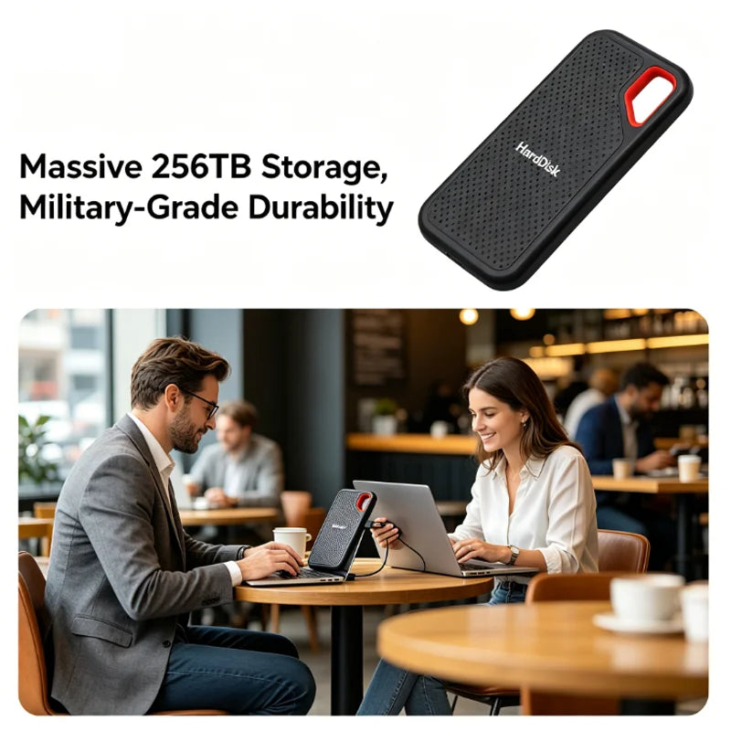 High-Speed Original SSD 2TB Portable USB3.1 Hard Drive 4TB Noiseless Disk for Freelancer Laptop Tablet Workbench