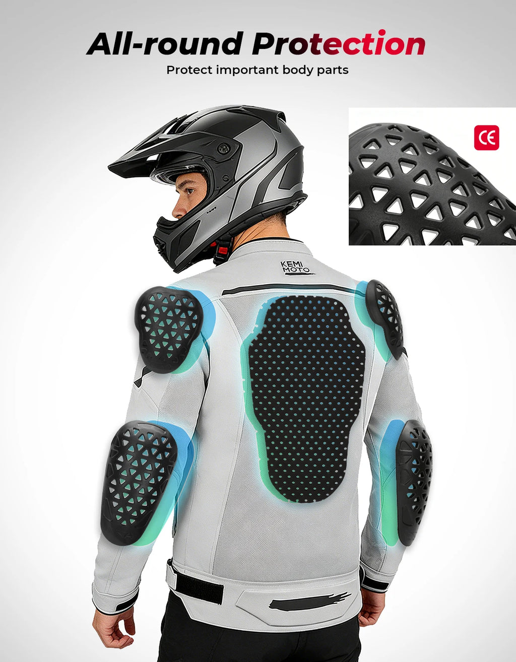 Summer Motorcycle Jacket Men's Riding Clothing Breathable CE Protector Gear Soft Mesh Inner Outdoor Motocross Outfit Off-road Cycling