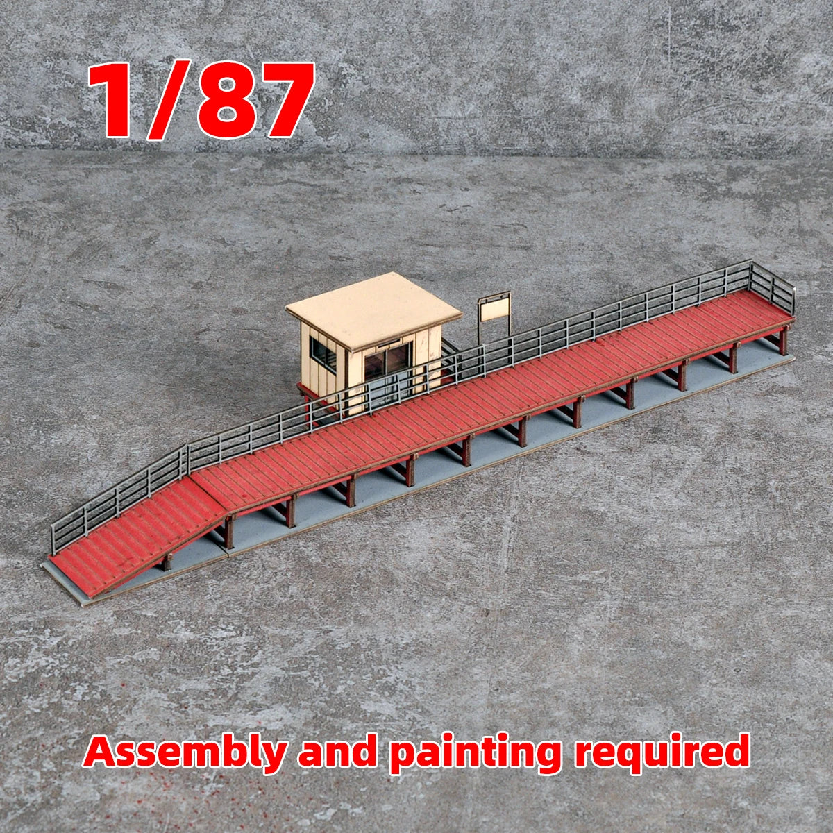 Assembly Architectural model train Railway model railway station platform miniature sand table diorama ho scale model kit 1/87