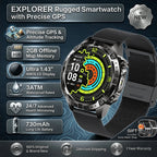 2026New Military T-Rex3 GPS Map Navigation Smart Watch 2GB RAM 1.43-inch AMOLED Screen 30M Waterproof Call Sports Smartwatch Men