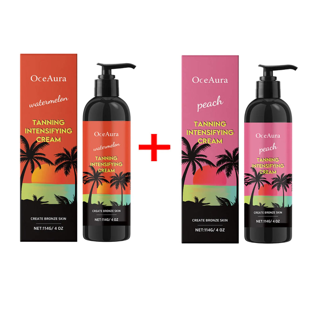 Peach Self Tanner Cream Enhancing Bronzing Boosting Darkening Sunless Tanning Sun Kissed Tone Hydrating Watermelon Bronzer Cream