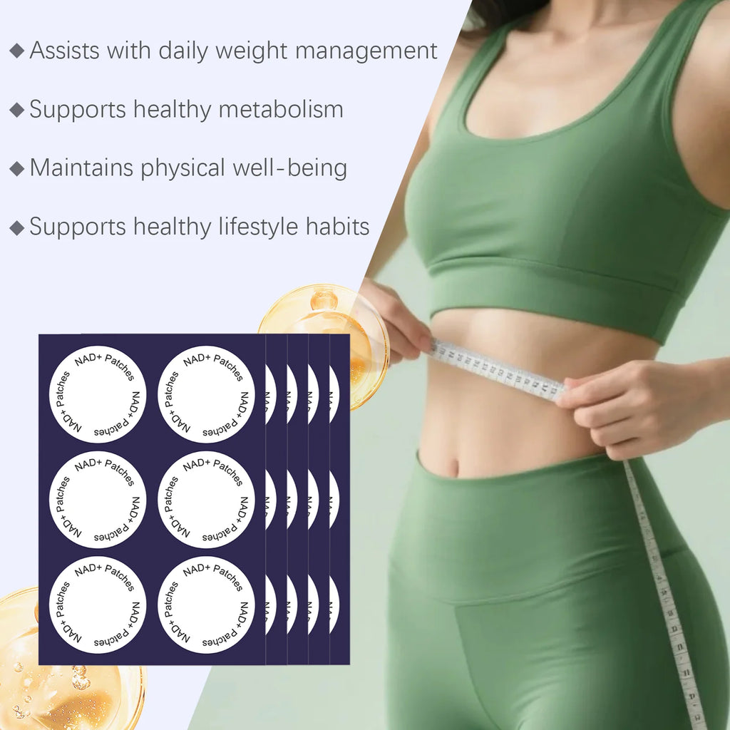 Liposomal Nad Patches Transdermal Absorption Enhance Cellular Energy Regulate Metabolism Weight Management Healthy Aging Patches