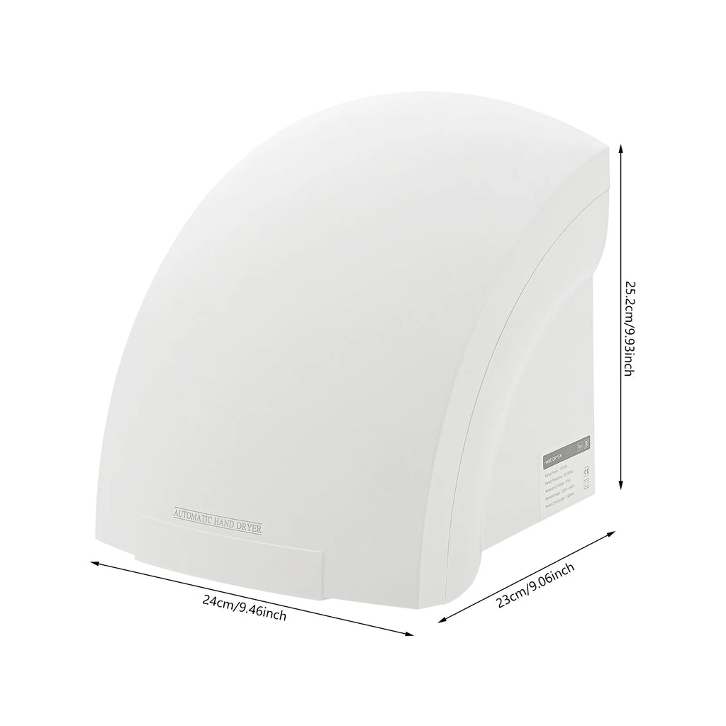 Electric Hand Dryer Compact Wall Mounted Automatic Air Hand Dryer with Infrared Sensor for Commercial Bathroom Hotel and Home