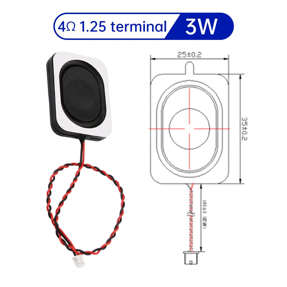 1-10PCS 4 ohm 3W / 8 ohm 2W Speaker Square Small Cavity Notebook Computer 3525/2535 Ultra-Thin Box Speaker