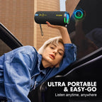 W-KING 40W Portable Speaker, IP67 Waterproof, APP Control, High-Quality Audio, TF/AUX, Dynamic Lights for Party, Outdoor, Shower