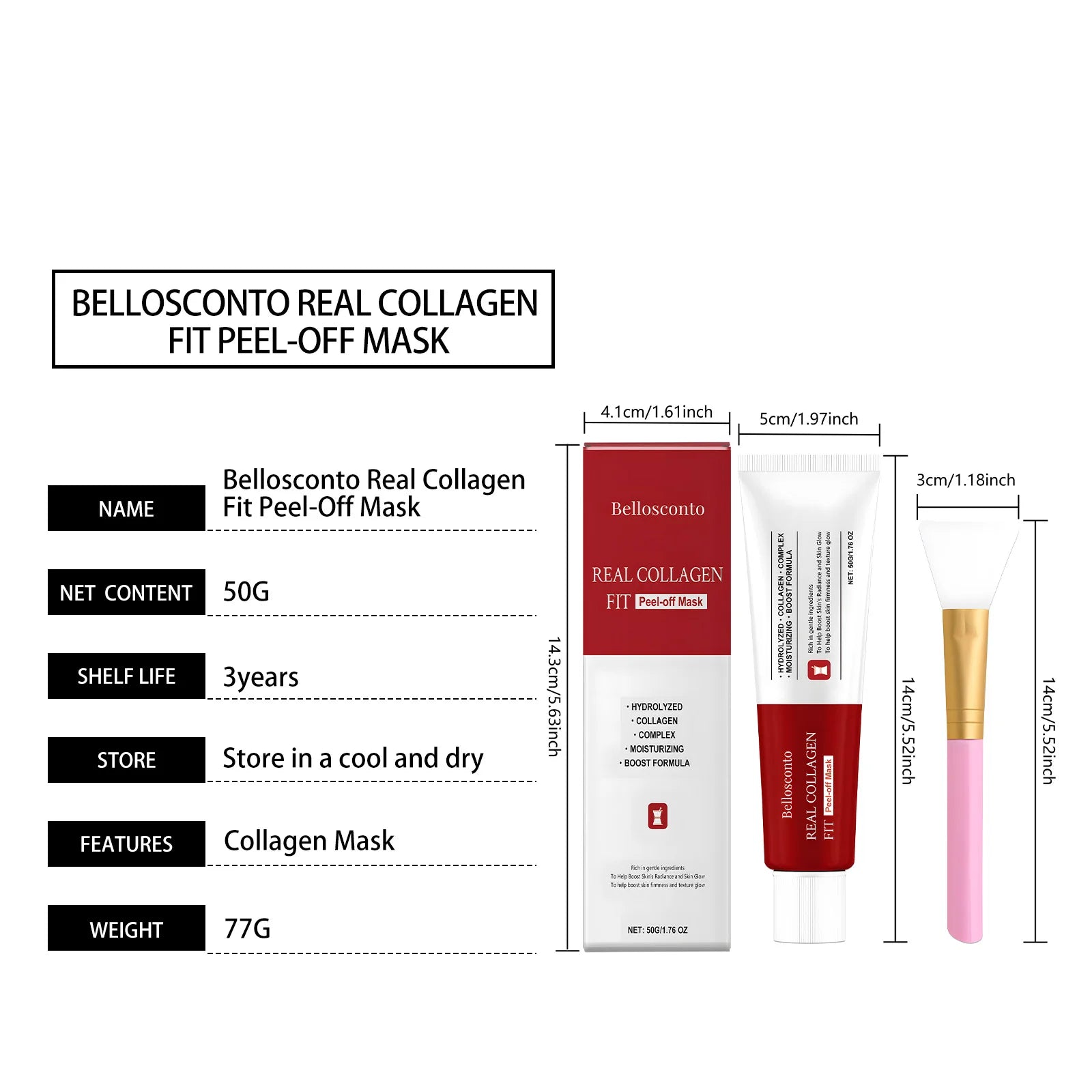 Collagen Peel off Mask Overnight Moisturizing Facial Cleansing Glow Skin Barrier Repair Collagen Mask Wrapping Night Care 50g