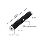 Portable USB Green Laser-Pointer 2 In 1 Detachable Lamp Holder Mini Laser Pen Visible Focus Red Combination For Hunting