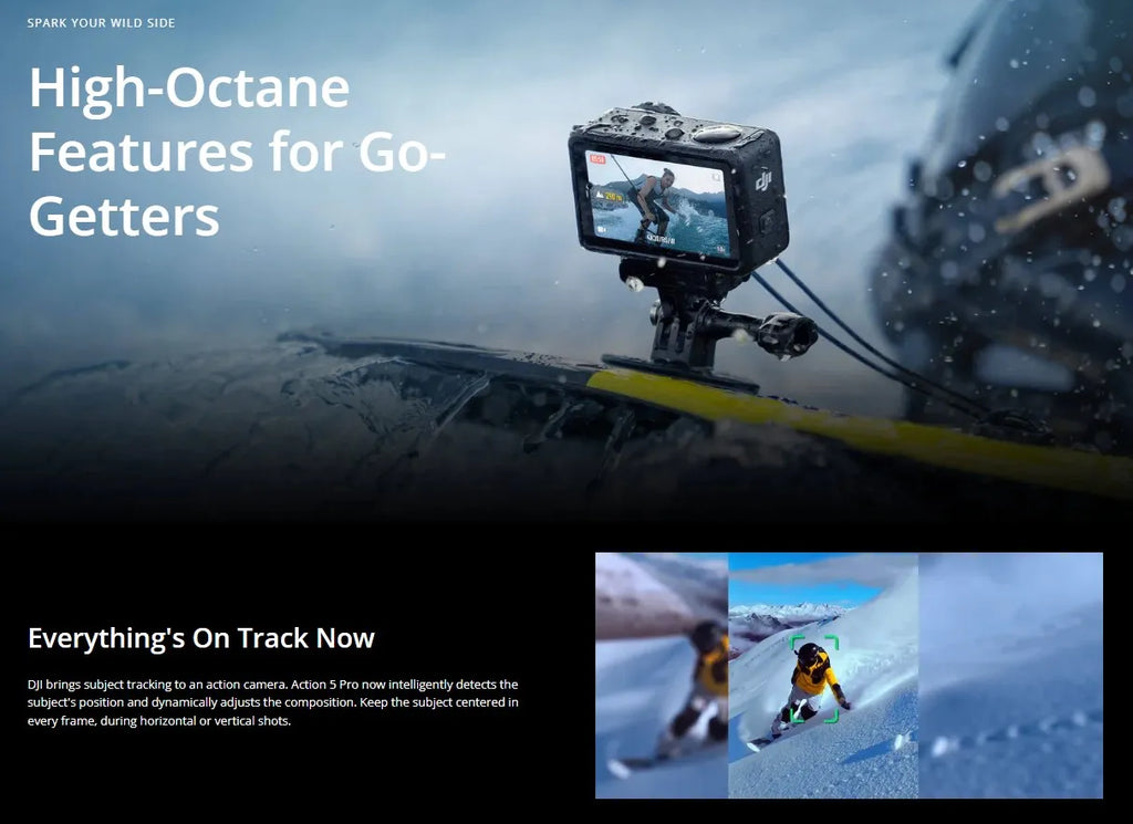 DJI Osmo Action 5 Pro Standard Combo Next-Gen 1/1.3 ″ Sensor Clear OLED Touchscreens 32X Super Slow Motion