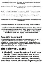 Cross-border Hot-selling New Gray-haired Dumb White Cat Set Plush Sticky PVC Hand-painted DIY Mask