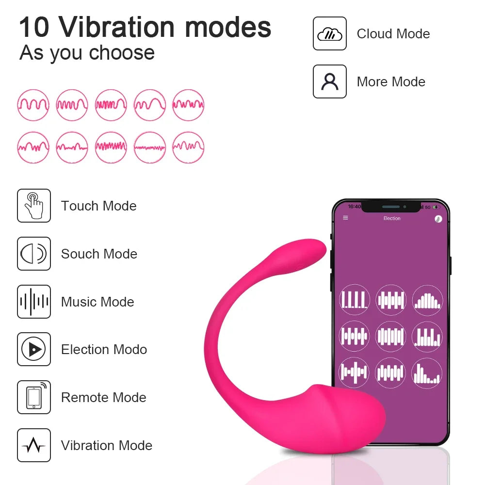 Wireless Bluetooth G Spot Vibrator for Women APP Remote Control Wear Vibrating Egg G Spot Clitoral Stimulator Sex Toys for Adult