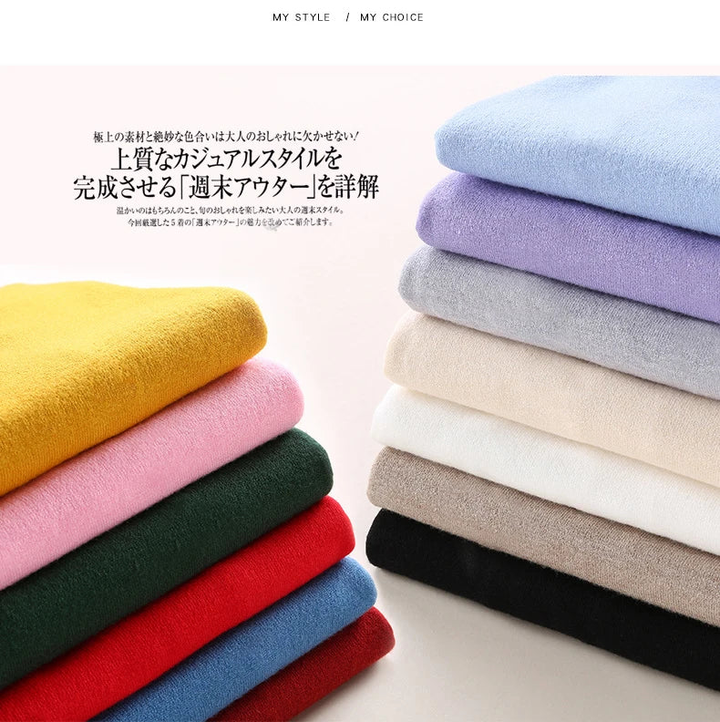 Women Slim O-Neck Pullover Cashmere Wool Blending Sweater Autumn And Winter Long-Sleeved Knit Bottoming Shirt Large Size 2024