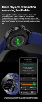 2025 New Nursing Grade Smart Watch Blood oxygen Blood Lipid Uric Acid ECG+PPG Body Temperature Bluetooth Call Health Smartwatch