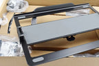 OL-3L aluminum silver Ergonomics 10"-17" desk laptop stand 32" monitor desktop bracket computer mount full motion column bar