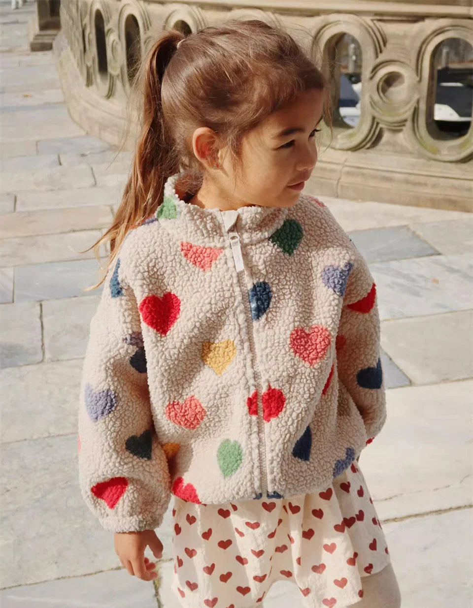 2026 KS Brand Winter Baby Girls Boys Lambswool Cherry Jackets Kids Clothes Boys Sequin Cartoon Outerwear Children's Coats 1-9Yrs