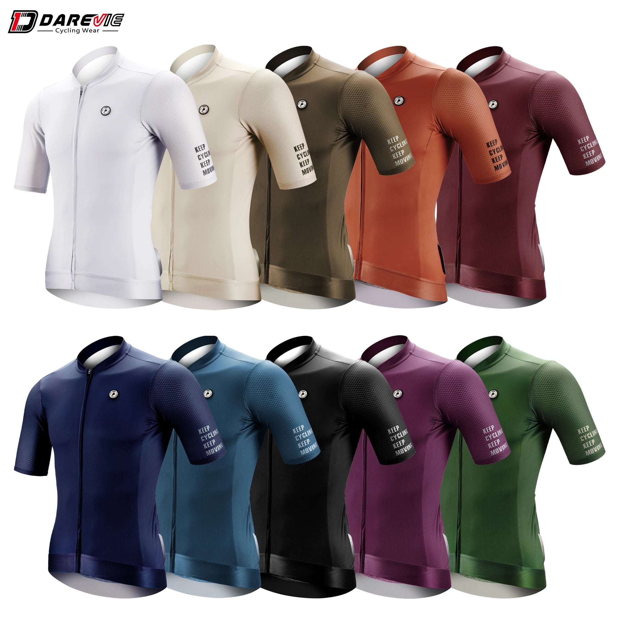 DAREVIE Cycling Jersey SPF 50 Anti-UV Training Level Slim Fit Small Size Men Women Man Cycling Maillot Bike Jersey Cycling Shirt Main image