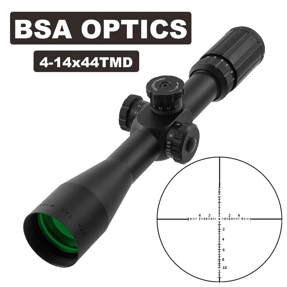 BSA Optics TMD 4-14X44 FFP Hunting Scope First Focal Plane Sight Tactical Glass Etched Reticle Optical Sights Main image