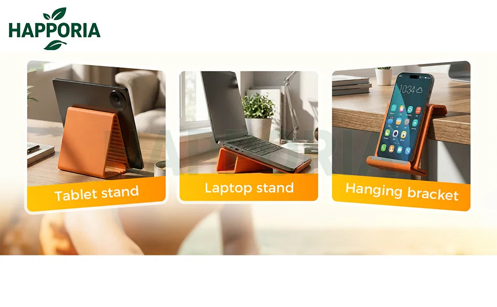 HAPPORIA Portable Foldable Silicone Phone Holder Flexible Bendable Multi Angle Adjustable Stand for Universal Phone Tablet