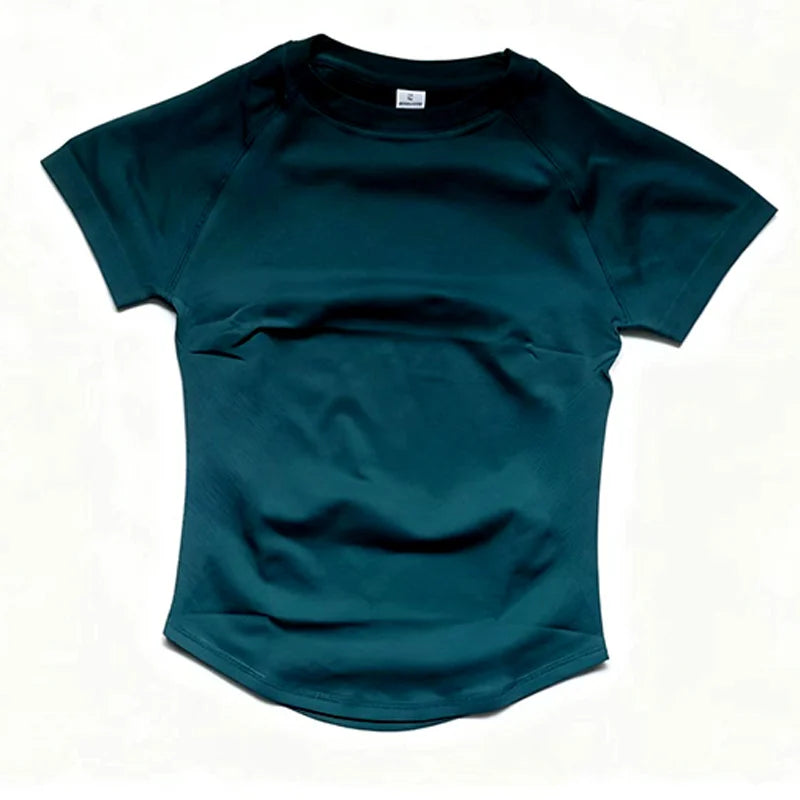 Short Sleeve Gym Top Women Clothes Yoga Top Seamless Sports Shirt Light Weight Fitness Workout Tee Sports Tops Active Wear Femme