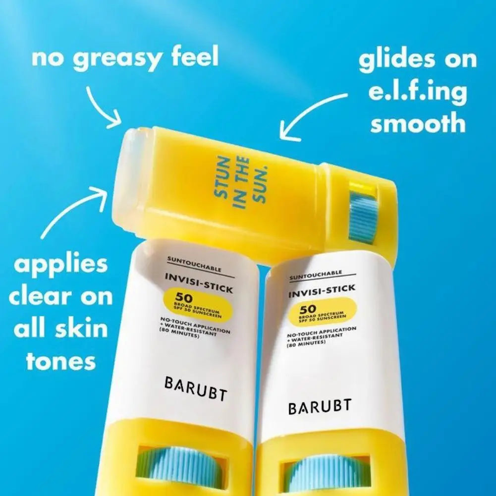 SPF50+ Matte Sunscreen Stick - Waterproof, Refreshing, Hydrating, UV Protection Sunblock Isolation Cream for Face Body Daily Use