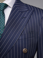 Men Suits Men's Two Piece Suit Double Breasted Man Fashionable and Slim-fitting Design Groom Wedding Dress Casual Striped Fabric
