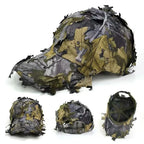 Men's 3D Leaf Camo Baseball Cap, Adjustable Quick Dry Tactical Sniper Hat for Outdoor Hunting Fishing Airsoft Multi-color
