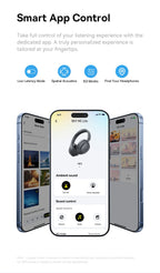 Baseus Bass BH1 NC Lite ANC Wireless Headphones 95% Noise Cancelling Headsets Headphone Bluetooth 6.0 80H Over Ear Earphones