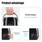500ML Wax Heater Set For Body Hair Removal Unisex / Black And White Color Electric Display Screen Wax Heater / 200g Wax Beans