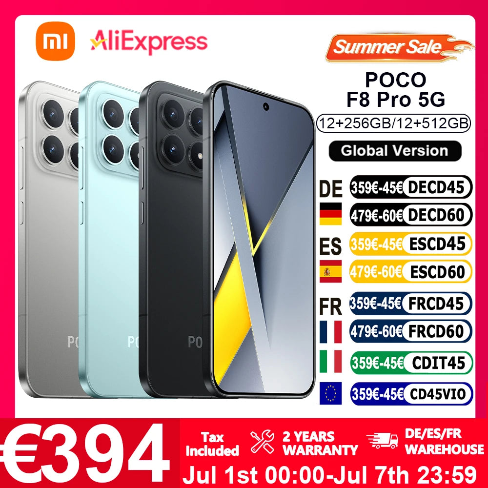 Global Version POCO F8 Pro 5G 6.59" Snapdragon® 8 Elite Mobile Platform 6210mAh 100W HyperCharge 50MP camera NFC IP68 XIaomi Main image