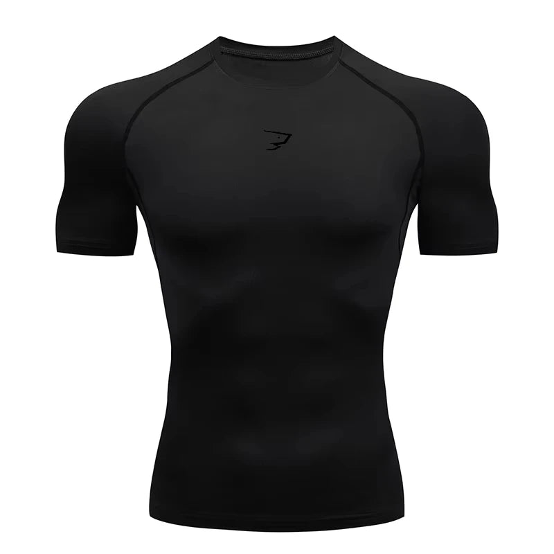 Men Running Compression  Short Sleeve Sport Tees Gym Fitness Sportshirts Male Jogging Tracksuit Homme Athletic Shirt Tops  902