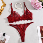 Elegant Lingeries Sexy Hot Exclusive Coffee Bra Belt Thong 3PC with Leg Circles Cute Intimate Lace Tempted Tipsy Set