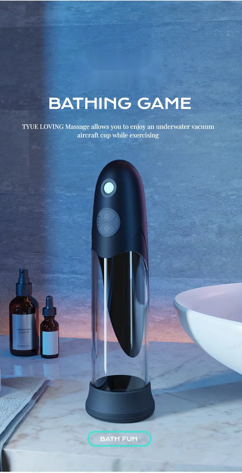 Penis Pump Penile Thicken Penis Exerciser Sex Toys for Man Electric Sextoys Dick Enlargement for Men Cock Stretch Devices
