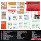 Rhino Rescue Small First Aid Kit - Ultralight Waterproof Medical Kit for Hiking Backpacking Cycling Travel Vehicles