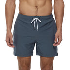 Escatch 2026 Summer Man Swimwear Solid Multicolor Polyester Mesh Liner Side Zipper Pocket Maillot De Bain Homme Sport Shorts