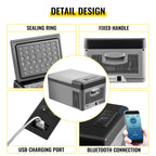 Sihao Mini Fridge Refrigerator Portable Car Freezer 15L/20L 12V/24V Compressor Cooler for Traveling Camping Outdoor Activities
