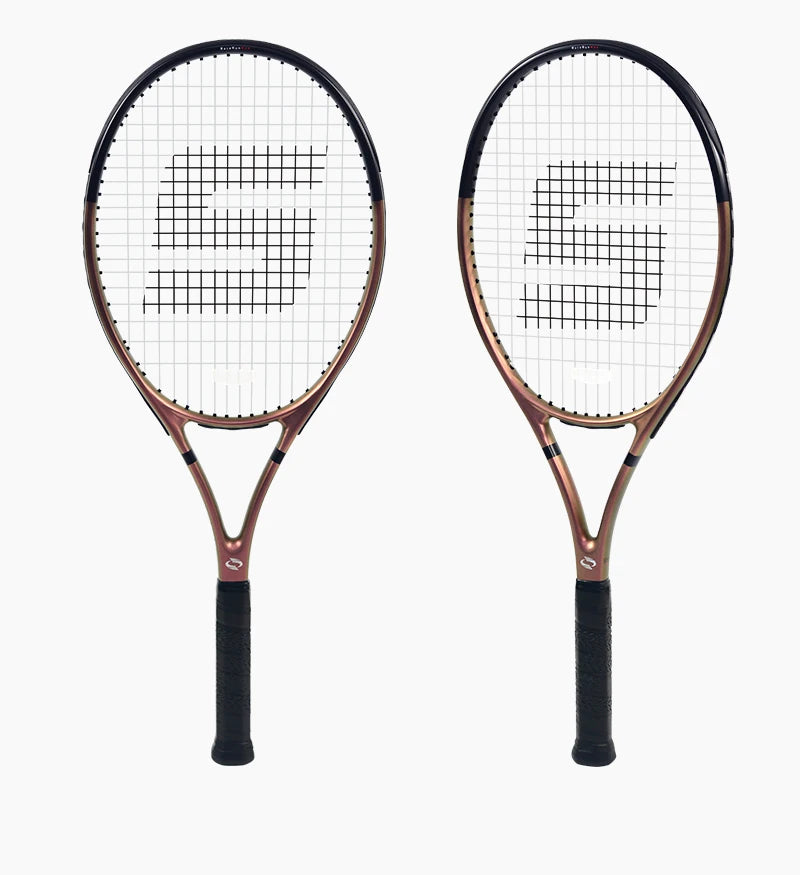 RaceRun-MAX Composite Carbon Tennis Racket, 295±10g Lightweight, 325mm Balance, One-Piece Stable Frame, 50-60lbs, for Advanced