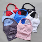 2025 TEVEO Nouveau Soutien-Gorge Elastique Haute Résistance Entièrement Licou Cou Nu Dos Nu Yoga Yoga Yoga