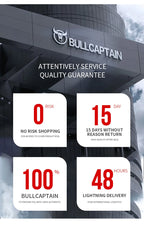 BULLCAPTAIN Men's Genuine Leather Chest Bag Casual Retro 7.9-inch Mobile Phone Bag Multifunctional Anti-Theft Crossbody Bag