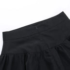 Summer Fashion Short Skirts New Sexy Women Gothic Punk Irregular Skirts Solid Color Drawstring Tie-Up Ruched Ruffles Mini Skirt