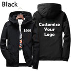 Customized Travel Team Zipper Jacket, Men's and Women's Hooded Unisex UV Resistant Waterproof Jacket, Outerwear, Spring, Summer,