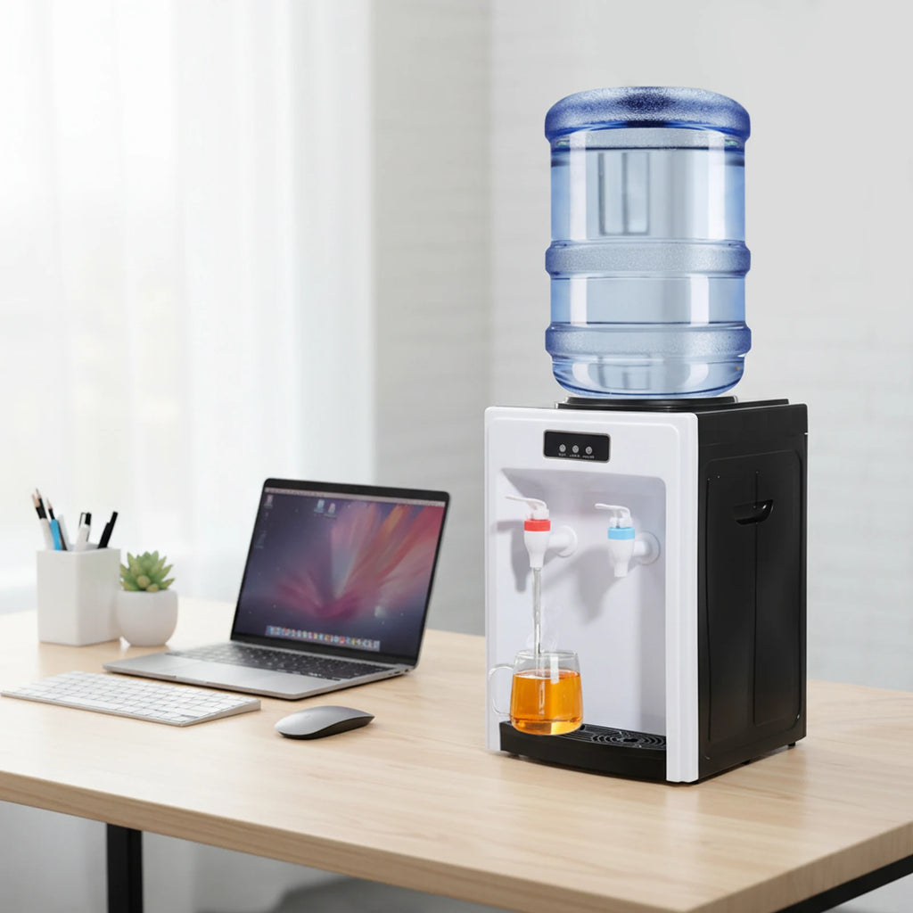 Electric Table Drinking Water Dispenser, Drinking Fountain, Office Cooler Home Hot/Cold Beverage Machine for 4.5-18.9L Buckets