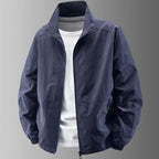Men's Stand Collar Jacket Spring Breathable Lightweight Anti-Wrinkle Windbreaker Outdoor Sport Casual Quick-Drying Work Jackets