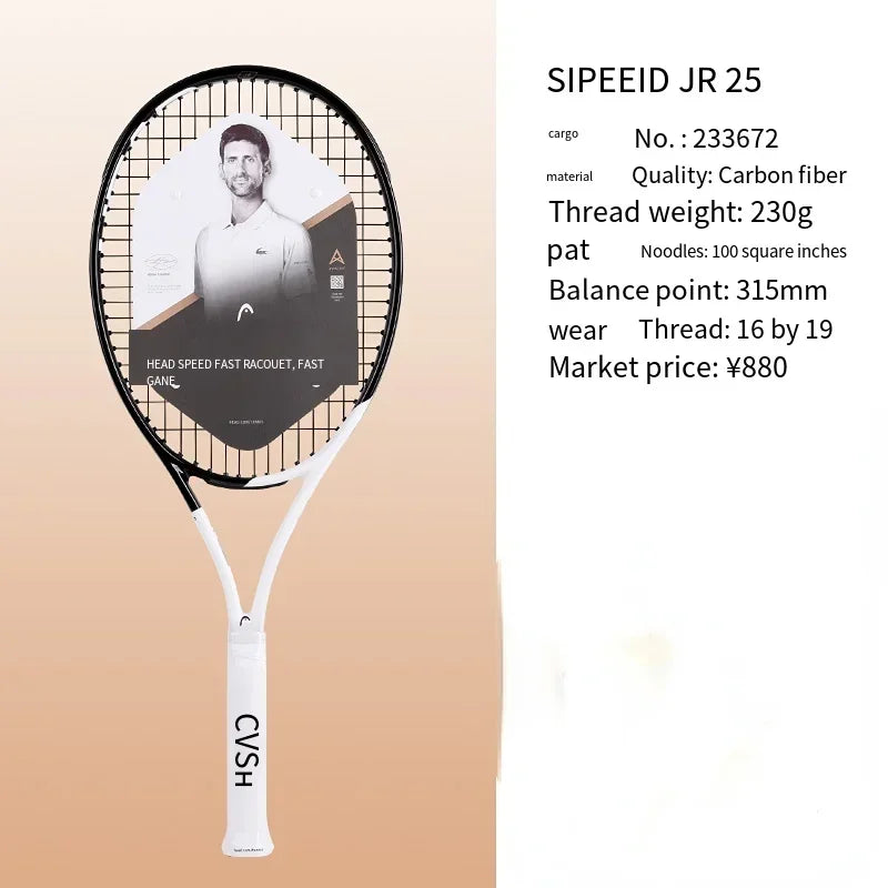 HEAD 2026 New Carbon Tennis Racket for Men Women Tenis Raquete Blue
