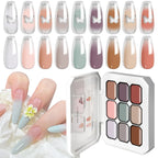 LIMEGIRL Gradient Gel Set Semi Permanent-High Glossy-Gradient-Colorful Nail Gel Polish Kit Soak Off Varnish for Nail Art Design
