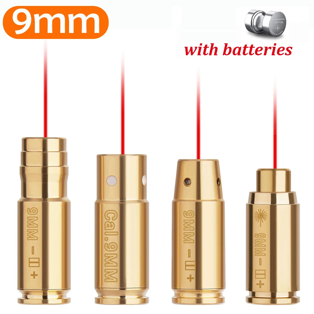 Red Dot Laser Brass Boresighter CAL .223/5.56/9mm/308/7.62/.45/30-06 Cartridge Boresight for Rifle Scope Hunting Gun Accessories Main image