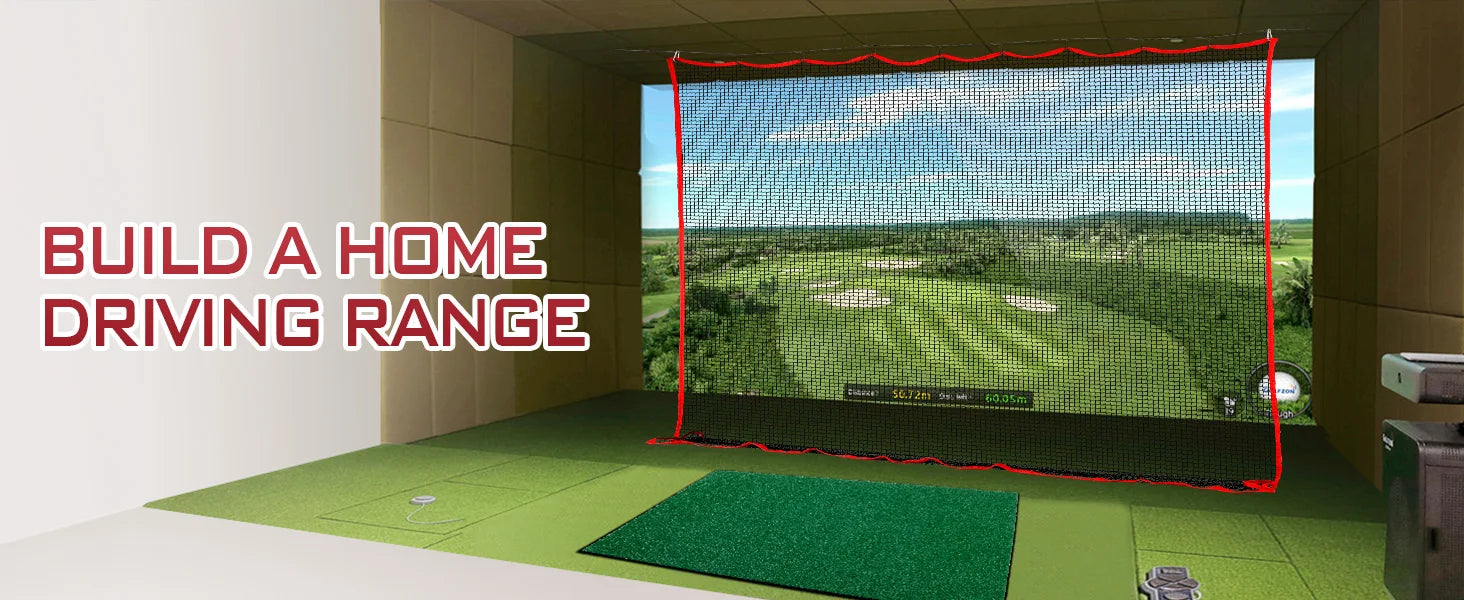 Golf Netting, 10x10 Ft Golf Practice Net and Sports Netting, High Impact Golf Hitting Barrier Net, Heavy Duty Golf Ball Netting,