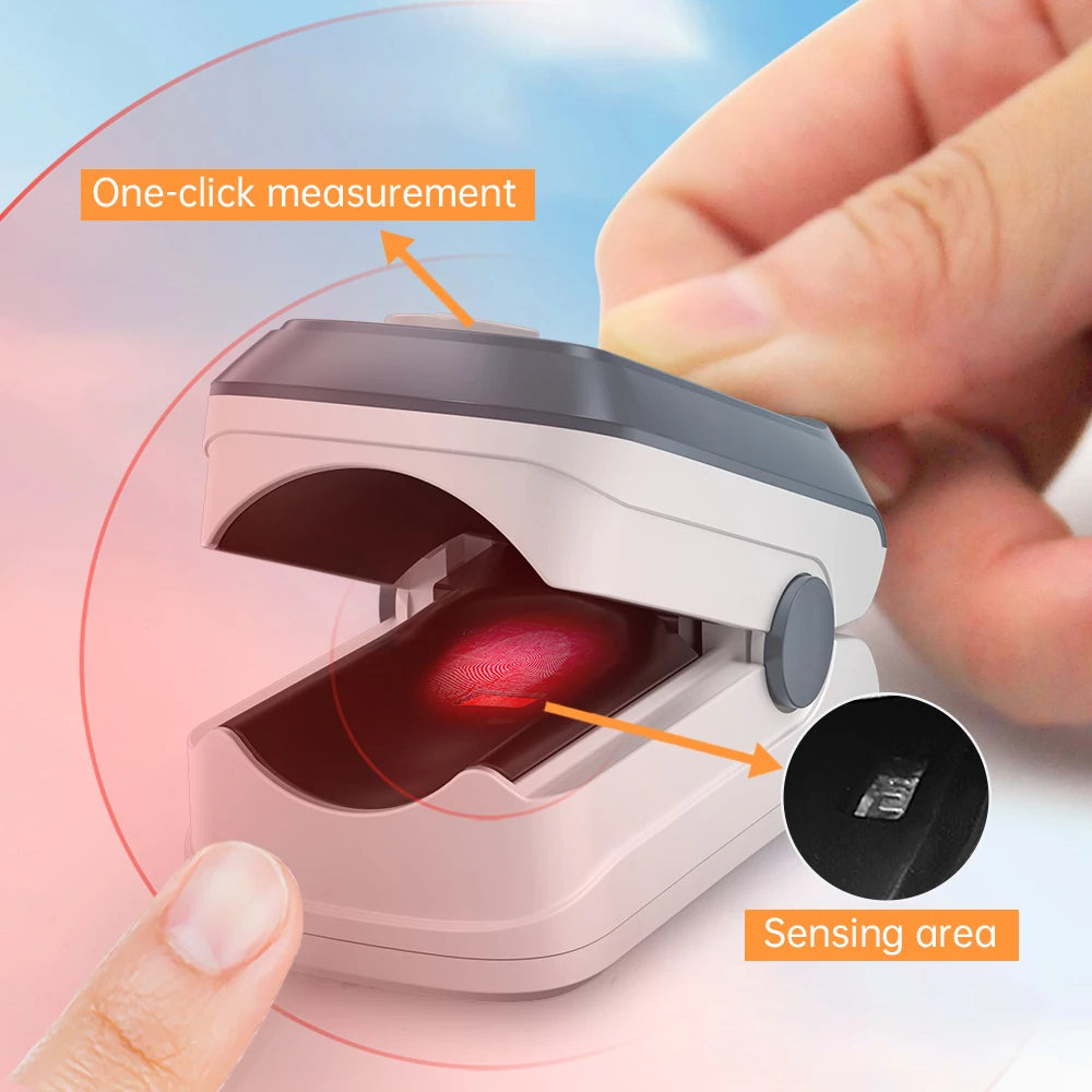 【Local Shipping】HealthTree Finger Pulse Oximeter Blood Oxygen Saturation SpO2 PI Oximetro Oxymeter Bluetooth APP Control